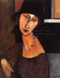 Jeanne Hebuterne with Hat and Necklace 1917