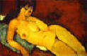 Nude on a Blue Cushion. 1917. Oil on canvas. 